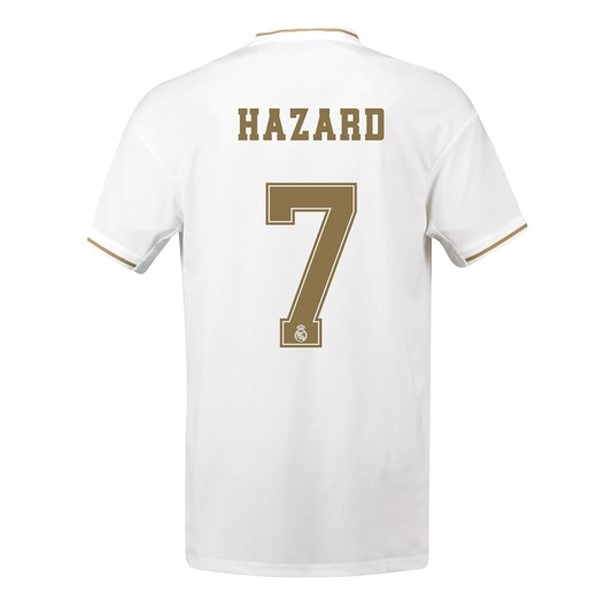 Trikot Real Madrid NO.7 Hazard Heim 2019-20 Weiß Fussballtrikots Günstig